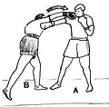 Cross  – in counter-punch with a looping