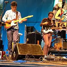 Grizzly Bear performing at the 2013 CBGB Festival in Times Square