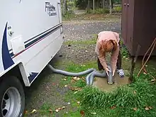 Dumping at an RV campground in Canada