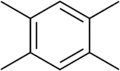 Skeletal formula of durene