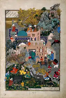 Dust Muhammad, The Story Of Haftvad And The Worm, fol. 521v.