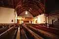 Interior of the church and its pews.