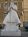 Monument of street sweeper in St. Petersburg, Russia, 2006-2009