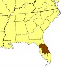 Location of the Diocese of Central Florida