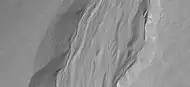 Close-up of gullies showing multiple channels, as seen by HiRISE under HiWish program Note: this is an enlargement of a previous image.