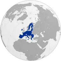 Map of the European Union and the UK