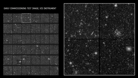 Early commissioning test image VIS instrument