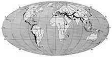 1906 map of earthquake regions