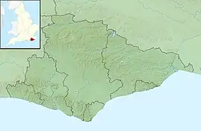 Map showing the location of Friston Forest