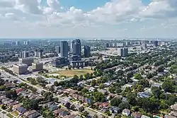 Aerial view of North on the West Mall