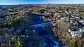 Aerial view of the bridge and Hemlock Gorge