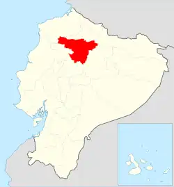 Location of Pichincha Province in Ecuador