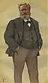 Caricature of Edmond François Valentin About in Vanity Fair (20 November 1880)