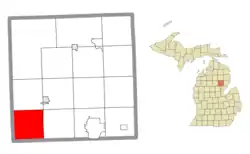 Location within Ogemaw County