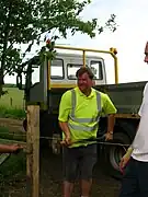 Kenny Working – finishing touches at the project site