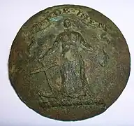 A livery button from a servant's uniform