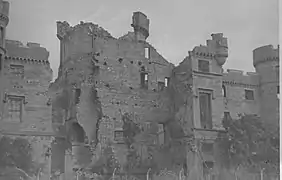 Detail of the castle ruins