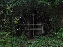 Looking towards the tunnel entrance from the site of Ladyha Colliery. The other end of the tunnel is visible.