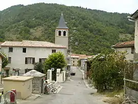 The Church of Saint-Étienne and surroundings in Roquefeuil