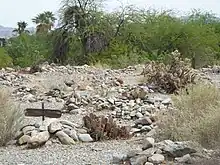 Unmarked graves in the Ehrenberg Pioneer Cemetery