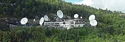 View of the satellite station in Eik