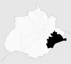 Municipality location in Aguascalientes