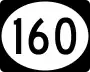 Route 160 marker