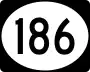 Highway 186 marker