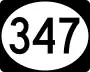 Route 347 marker