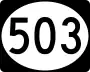 Highway 503 marker