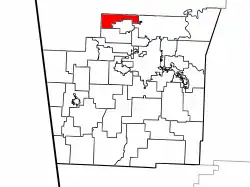 Location of Elm Springs Township in Washington County