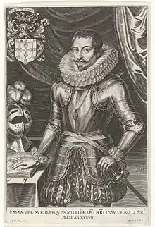 Emanuel Sueyro in his 37th year, engraved by Pieter de Jode I after Peter Paul Rubens, 1624