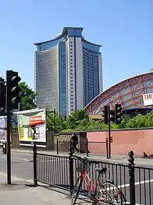 Tree Canopy behind Empress Place viewed from Lillie Bridge