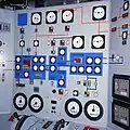 HDMS Niels Juel's engine control room in January 1979.