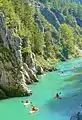 Paddlers in the Entenloch gorge