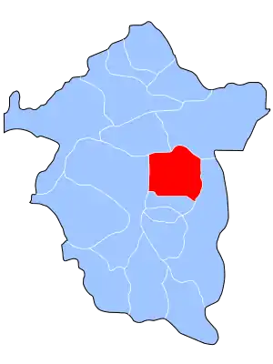 Enugu East (red) in Enugu State (blue)