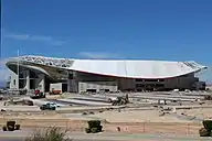 View of the stadium during reconstruction in June 2017