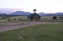 Esterbrook Church and Laramie Peak in the background