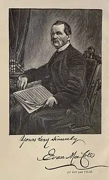 Engraving of Evan MacColl circa 1885