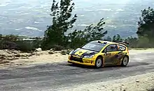 Evgeny Novikov driving a Citroën Junior Team-run Citroën C4 WRC at the 2009 Cyprus Rally