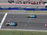 Alonso and Fisichella took a front row at the Spanish Grand Prix.