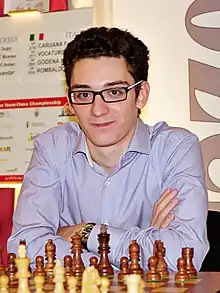 World no. 4 Fabiano Caruana was playing on board one for the United States