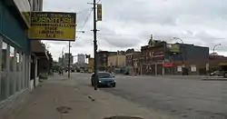 Main Street at Jarvis Avenue, looking south towards downtown