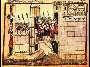 Medieval miniature depicting the Battle of Parma (1248)