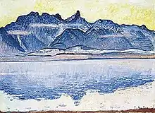 Ferdinand Hodler:Stockhornkette mit ThunerseePrivatsammlung