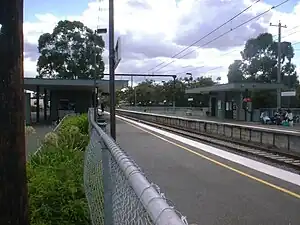 Platforms 1 and 2 at Ferntree gully