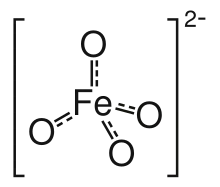 Aromatic skeletal formula of ferrate