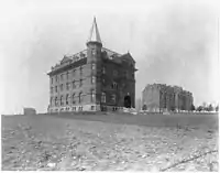 Theological Hall (later Bennett Hall). The building was demolished.