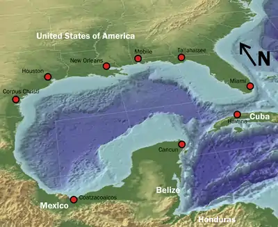 Map of the Gulf of Mexico