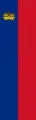 Vertical variation of the flag of Liechtenstein.